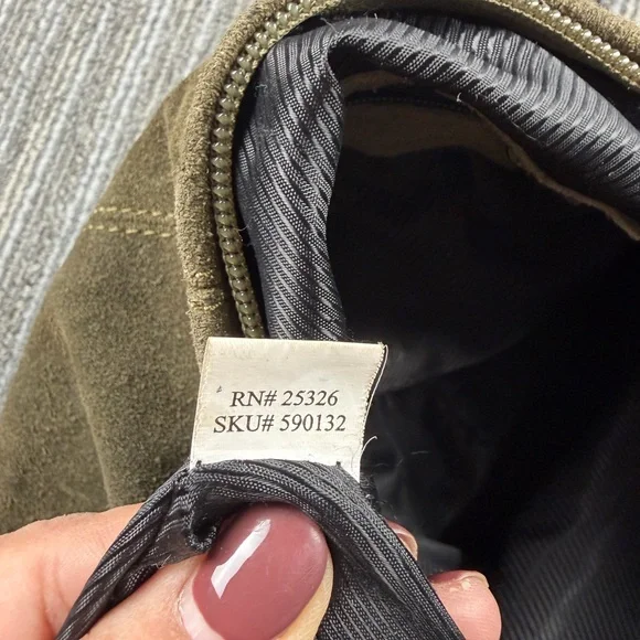 World Market Olive Leather/Suede Shoulder Bag - Picture 6 of 12